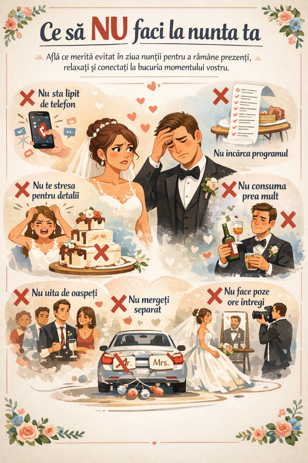 Ce sa NU faci la nunta ta